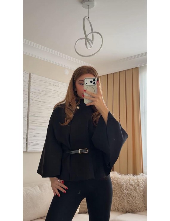 GOLD DÜĞME DETAYLI PANÇO 