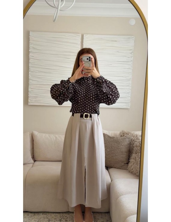 KEMER DETAYLI UZUN YIRTMAÇLI ETEK 