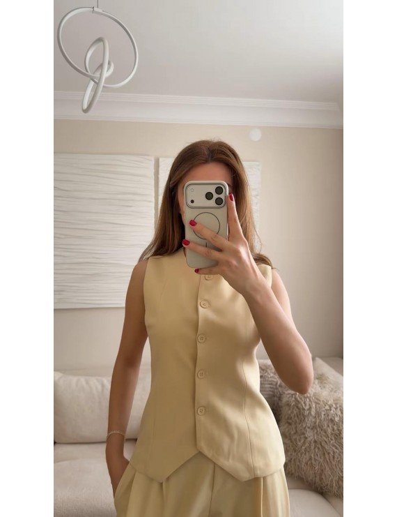 MODERN DETAYLI PANTOLON YELEK TAKIM 