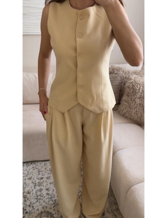 MODERN DETAYLI PANTOLON YELEK TAKIM 