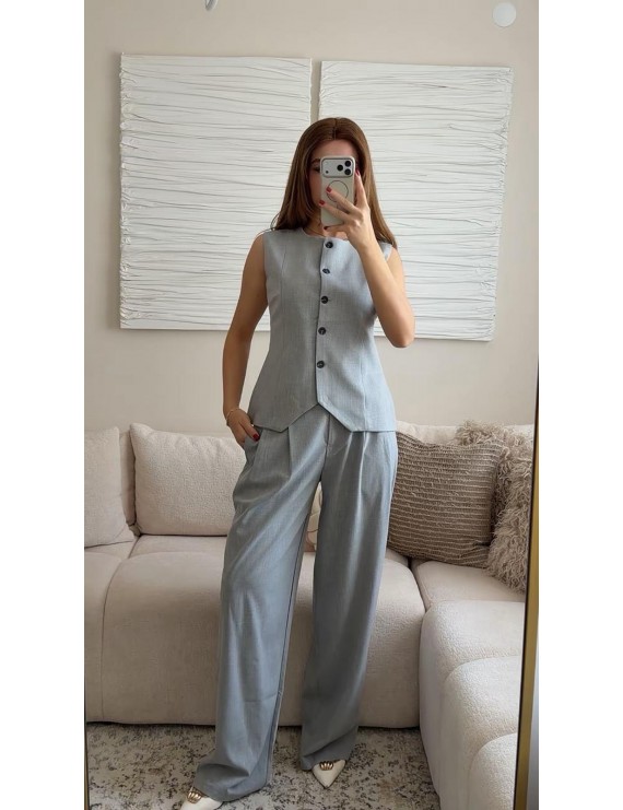 MODERN DETAYLI PANTOLON YELEK TAKIM 