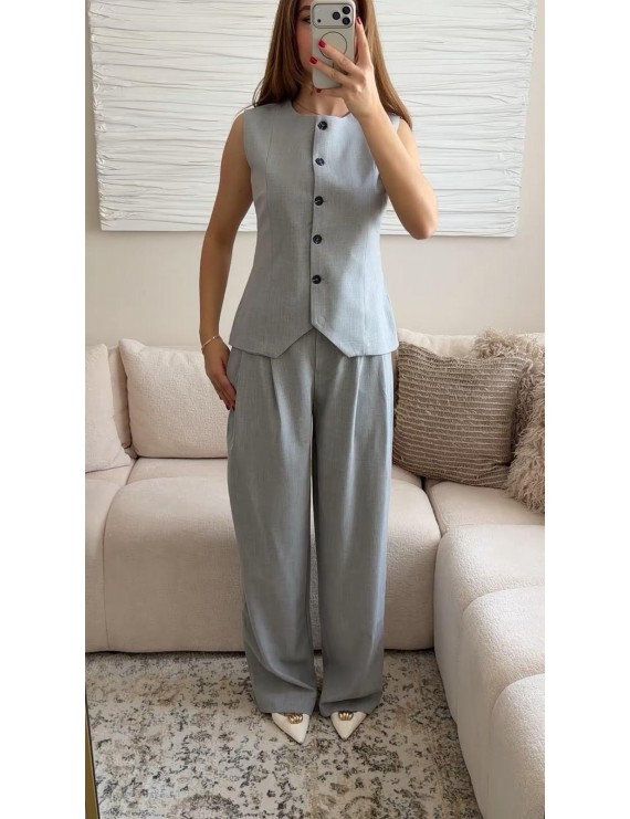 MODERN DETAYLI PANTOLON YELEK TAKIM 
