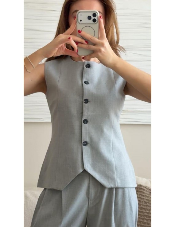 MODERN DETAYLI PANTOLON YELEK TAKIM 