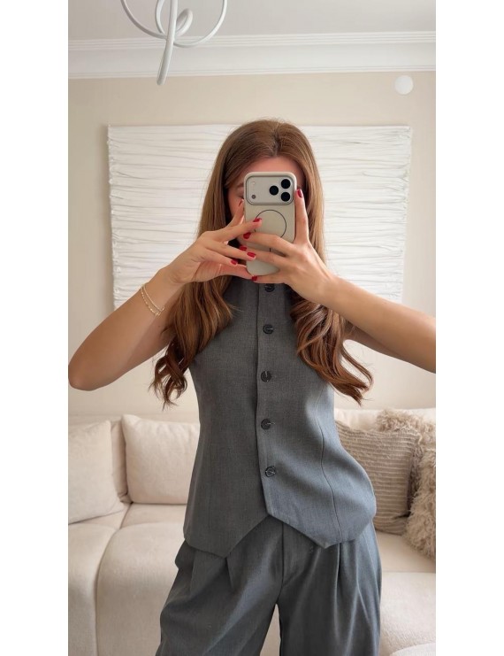 MODERN DETAYLI PANTOLON YELEK TAKIM 