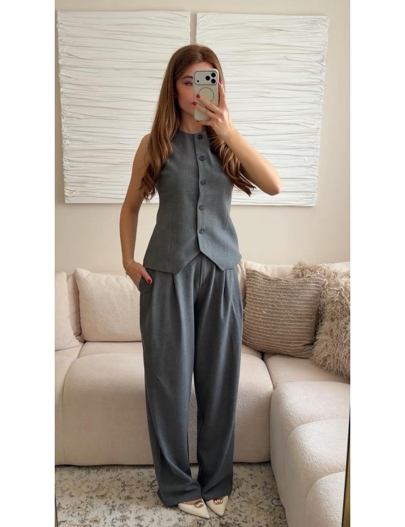 MODERN DETAYLI PANTOLON YELEK TAKIM 