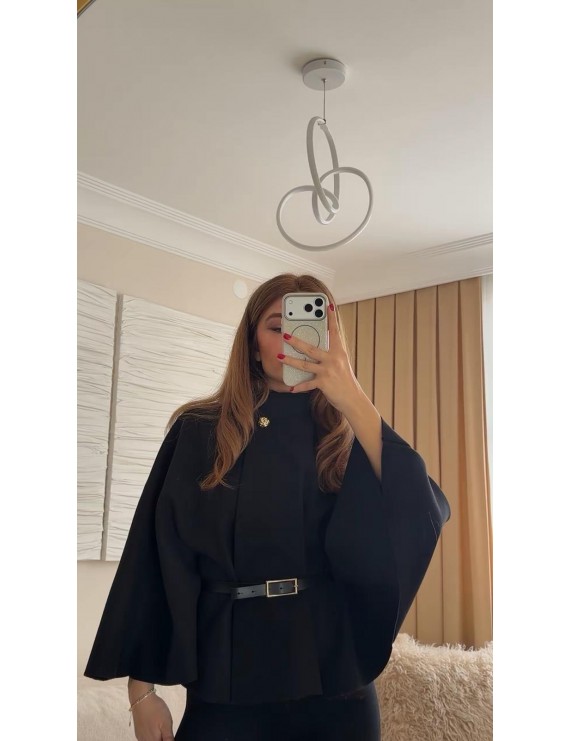 GOLD DÜĞME DETAYLI PANÇO 